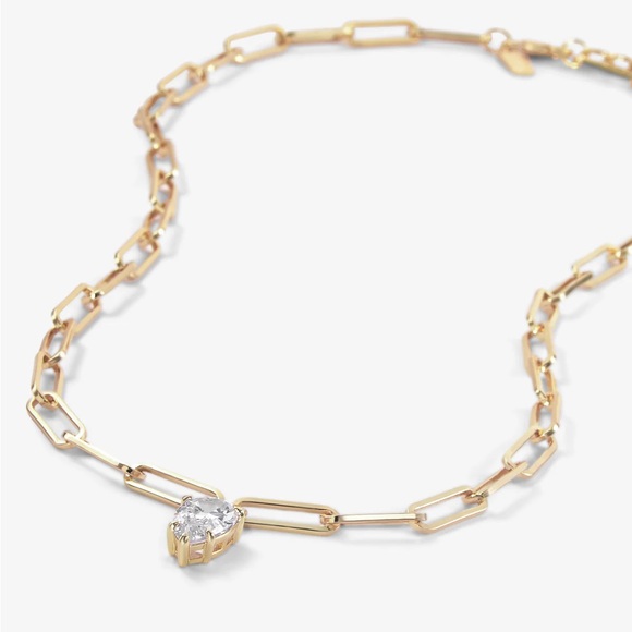 💜Melinda Maria-Samantha Teardrop NecklaceGold|White Diamondettes - Picture 2 of 3